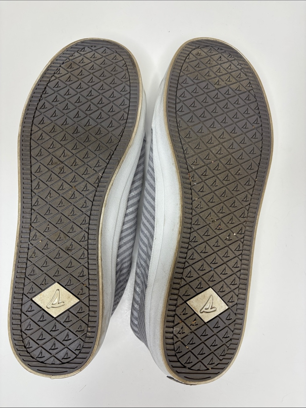 Sperry Women's Gray Striped Slip-On Sneakers - Picture 8 of 9